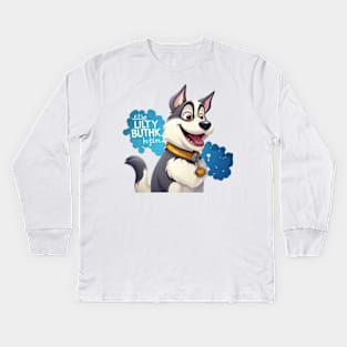 Life with Husky Kids Long Sleeve T-Shirt